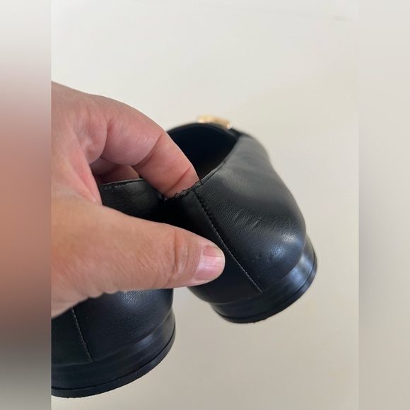 Steven By Steve Madden New York Verta Black Gold Bit Pointed Toe Flats Size 9 - Picture 8 of 13